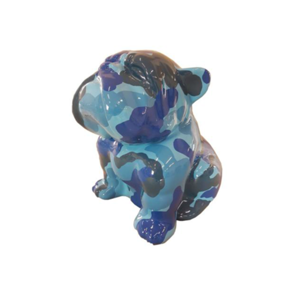 Abstrakte Figur Kunst Hund Skulptur Deko Garten Design Statuen bunt
