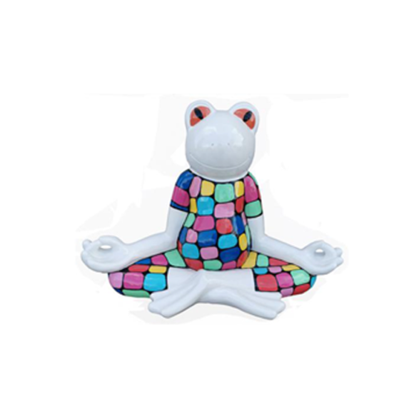 Skulpturen Frosch Yoga aus Kunststoff, Höhe 55cm