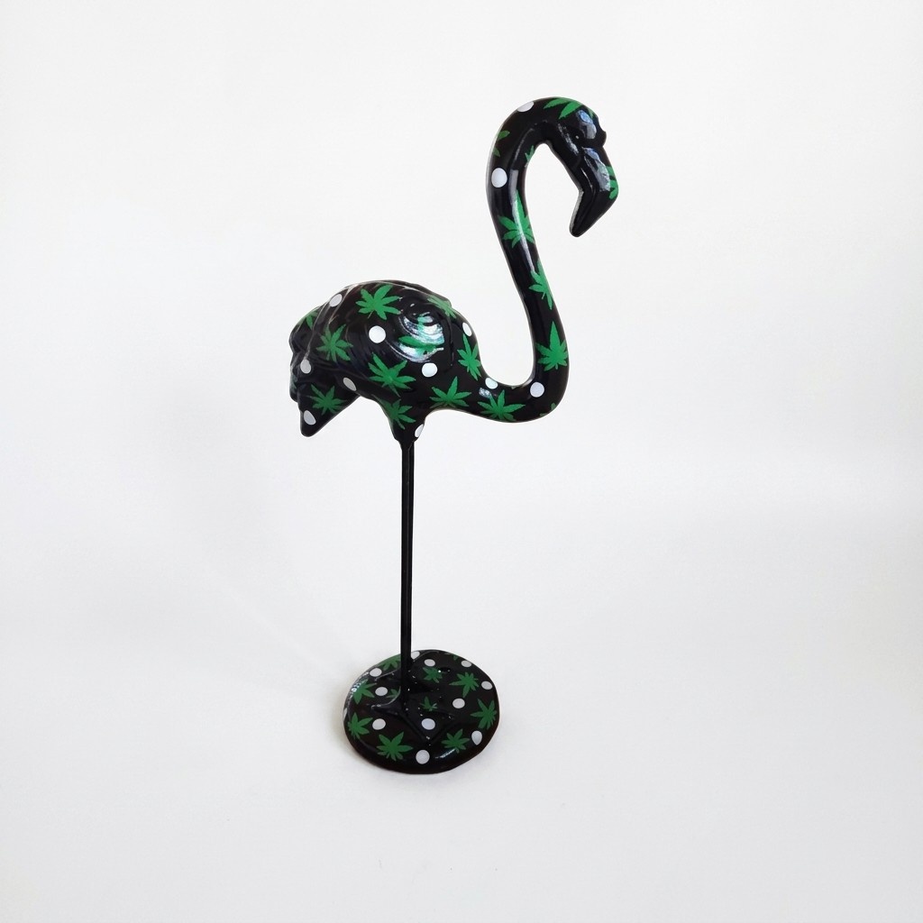 Abstrakt flamingo Figur Statue Skulptur Garten Design Statuen Dekoration