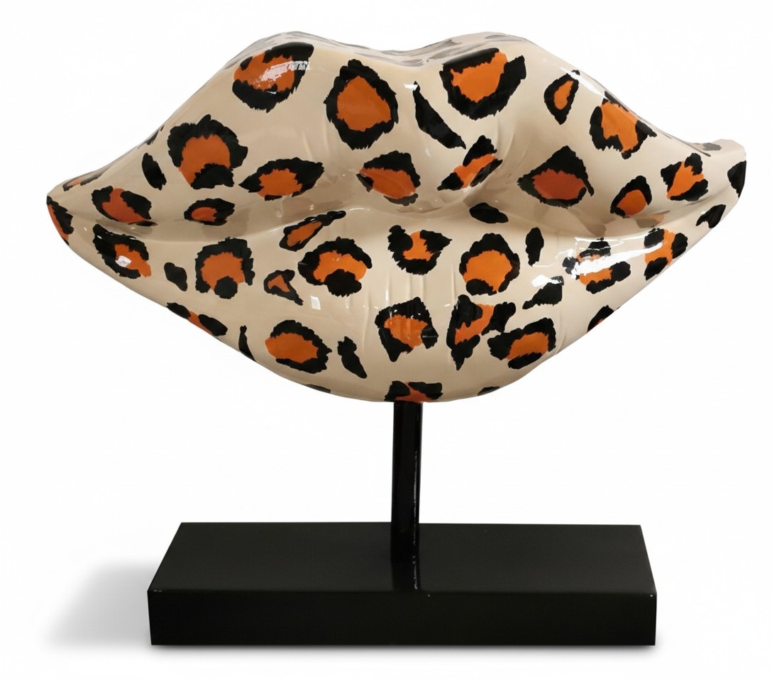 Abstrakte Deko Figur Statue Skulptur 45cm Statuen Skulpturen Lippen Kuss