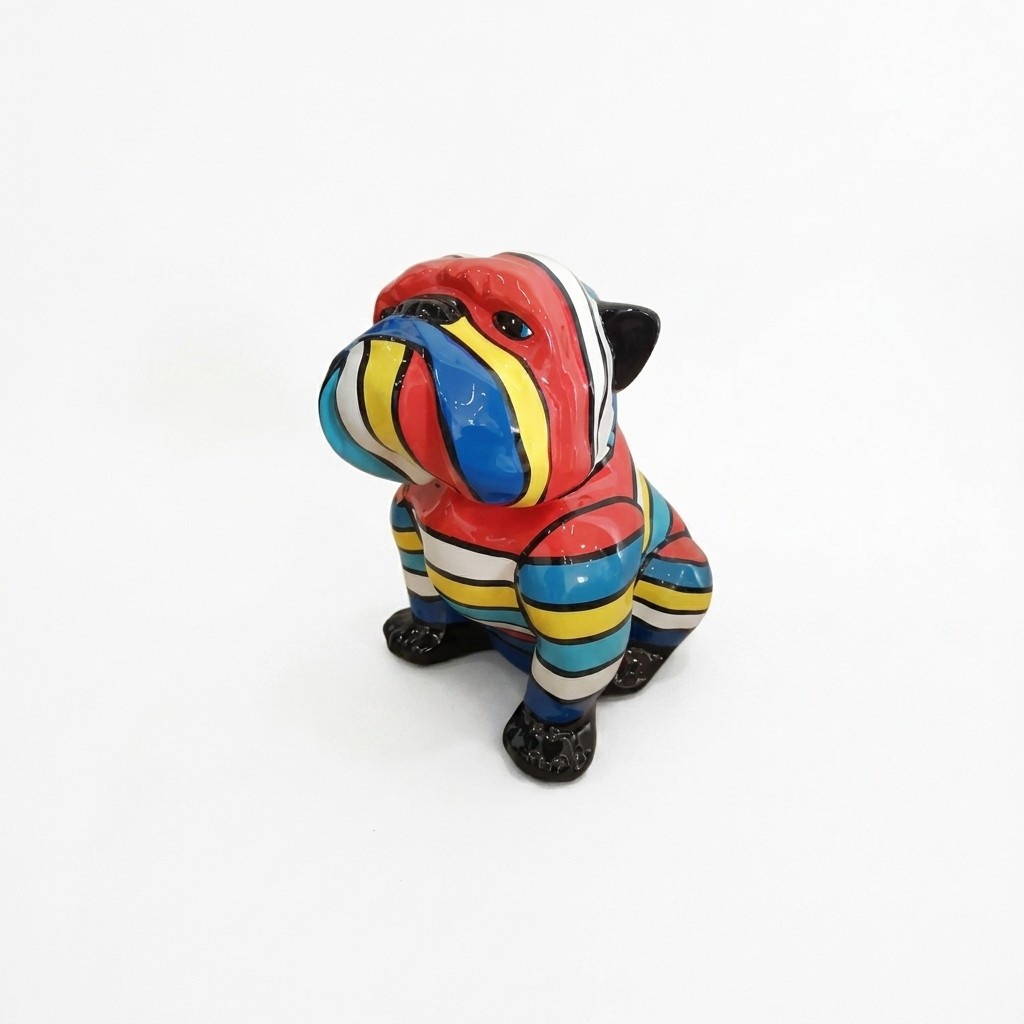 Abstrakte Figur Kunst Hund Statue Skulptur Deko Garten Design Statuen
