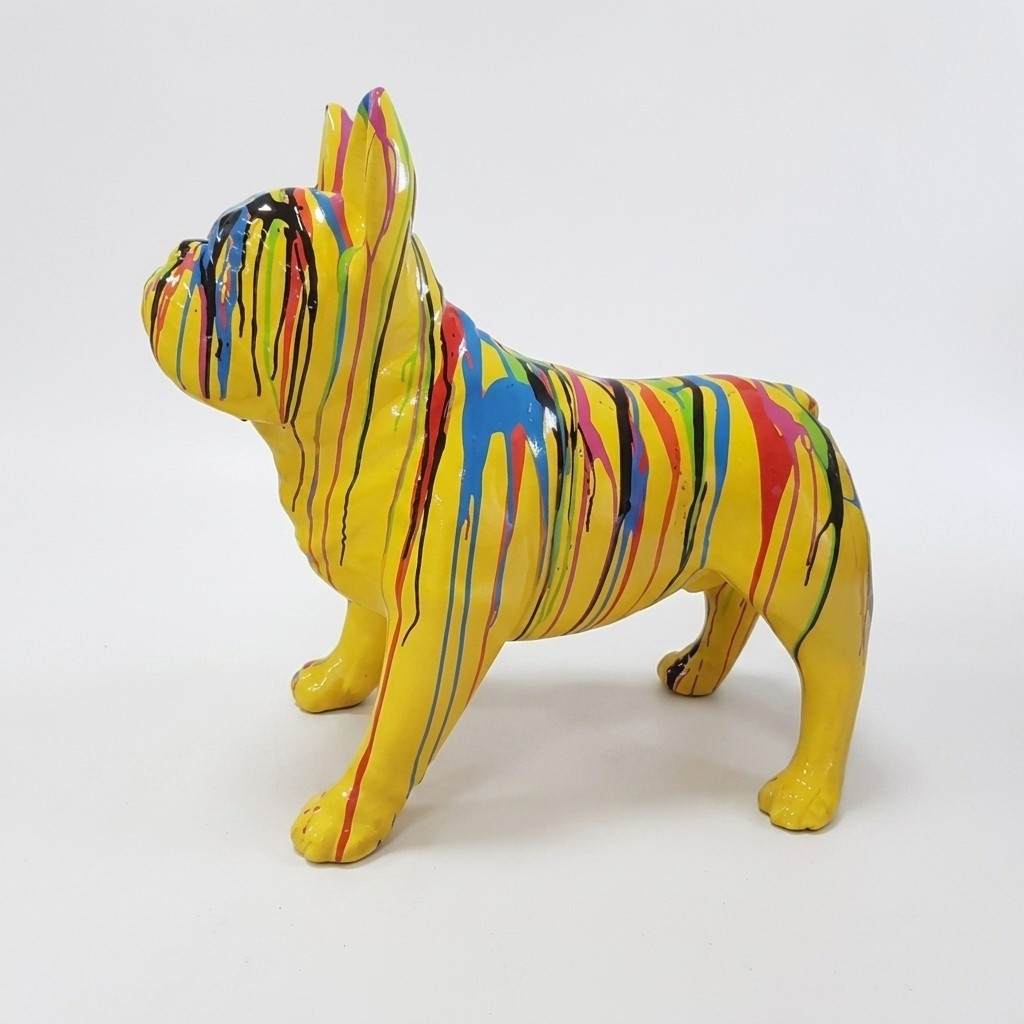 Abstrakte Figur Kunst Hund Skulptur Deko Design Statuen bunt Statue