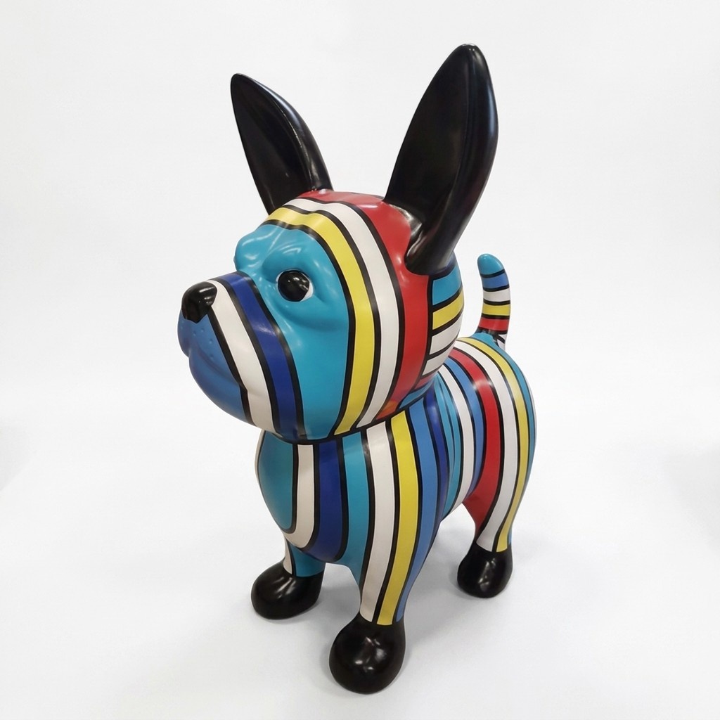 Abstrakte Figur Statue Design Dekoration Skulptur Deko Hund Garten