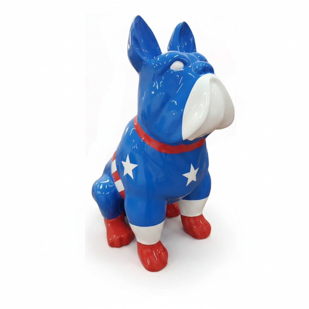 Abstrakte Figur Statue Design Skulptur Deko USA Hund Statuen Dekoration