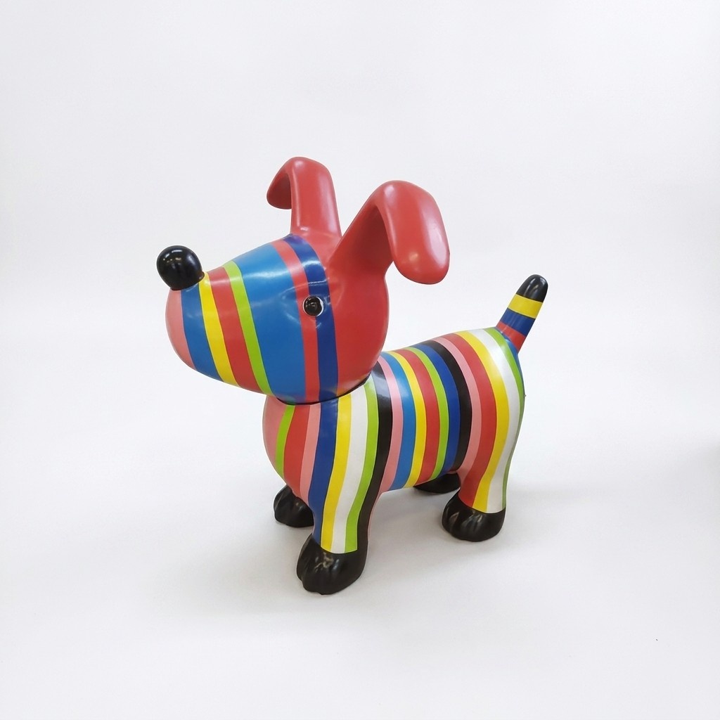 Abstrakte Figur Statue Design Dekoration Skulptur Deko Hund Garten
