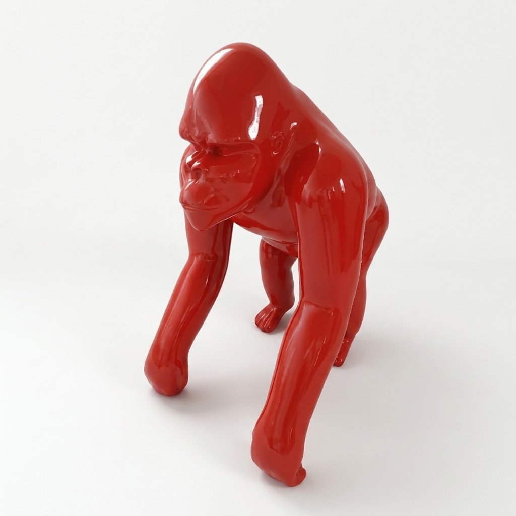Abstrakte Figur Statue Design Skulptur Deko Gorilla 70 cm Statuen