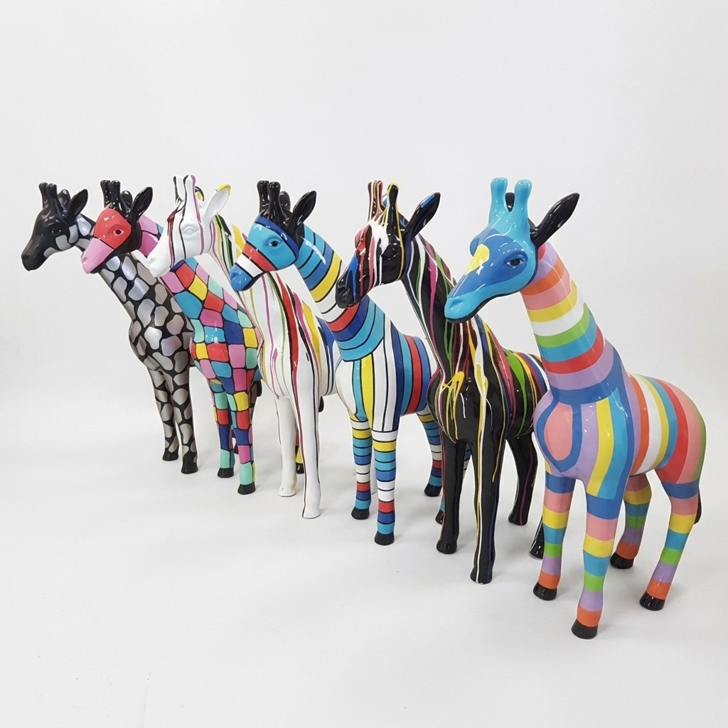 Abstrakte Figur Statue Giraffe Skulptur Deko Garten Design 115cm Statue