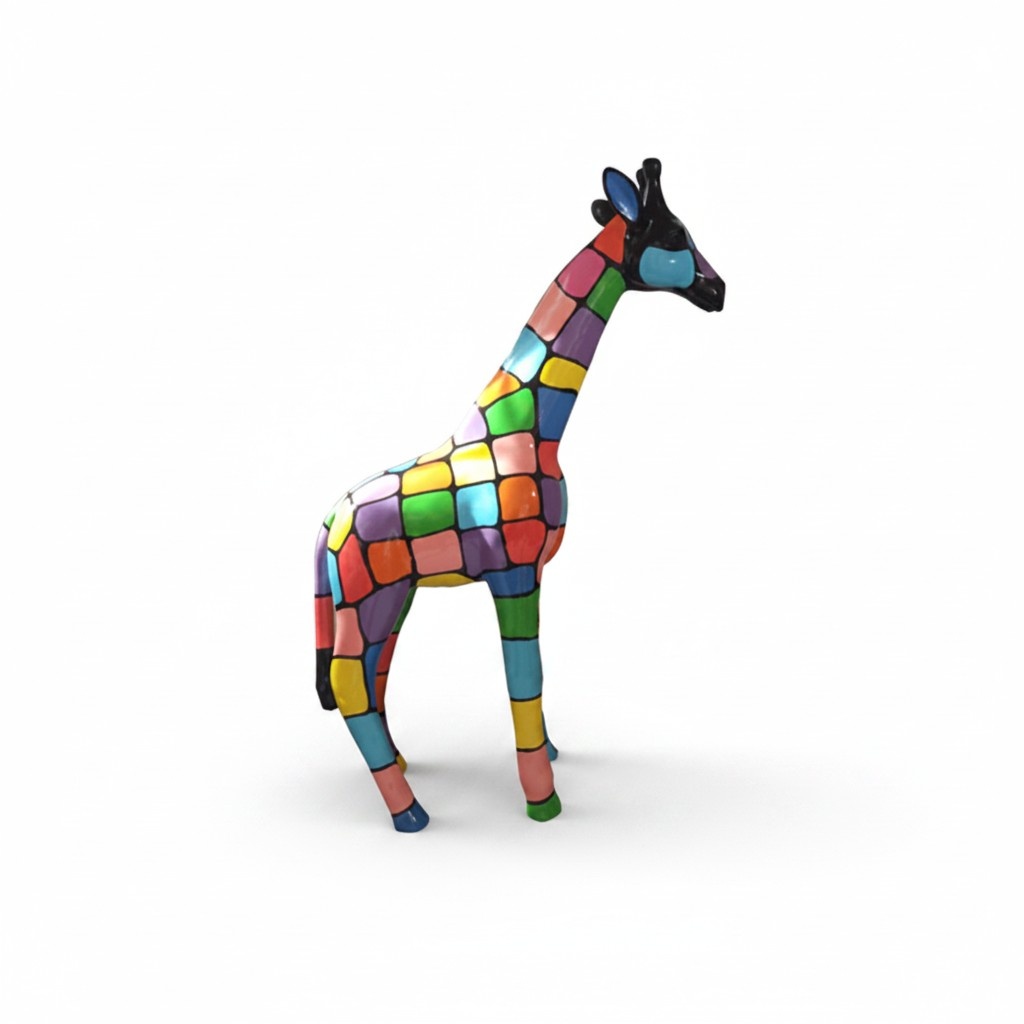 Abstrakte Figur Statue Giraffe Skulptur Deko Garten Design Statue XXL