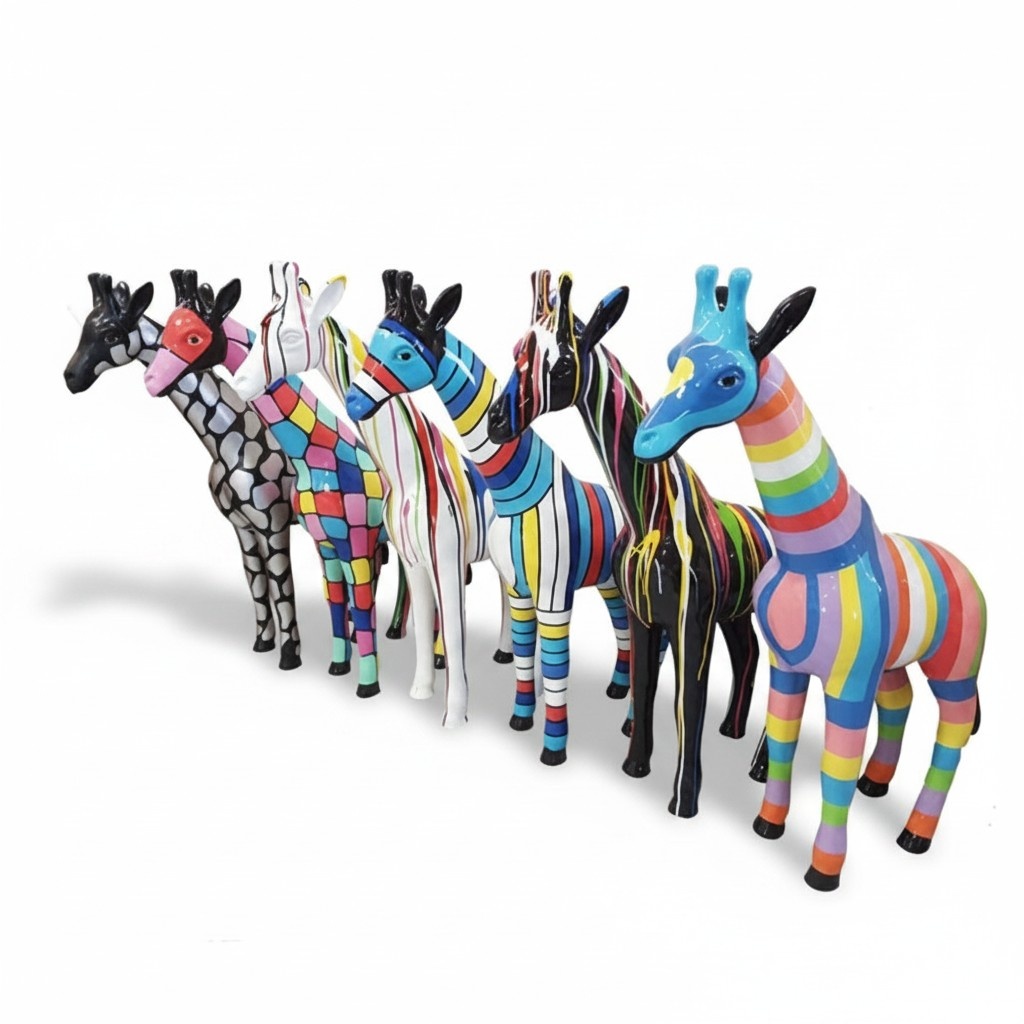 Abstrakte Figur Statue Giraffe Skulptur Deko Garten Design 50cm Statue