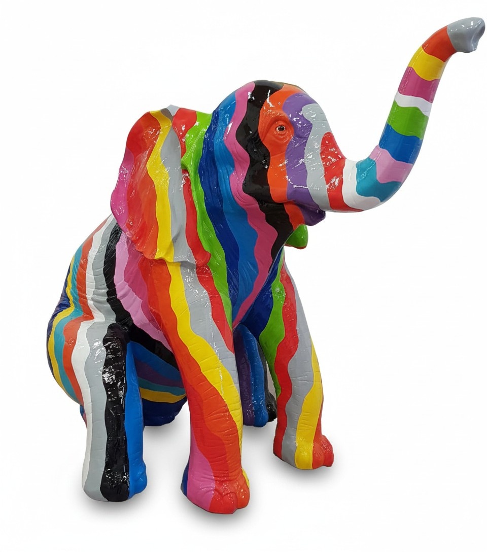 Abstrakter Elefant Deko Figur Statue Skulptur 140cm Figuren Statuen Skulpturen