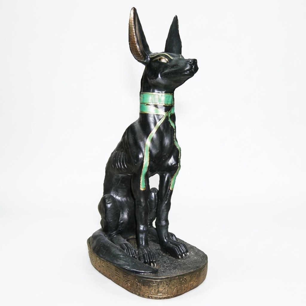 Ägyptische Figur Schakal Anubis aus Kunststoff, Groß god of death