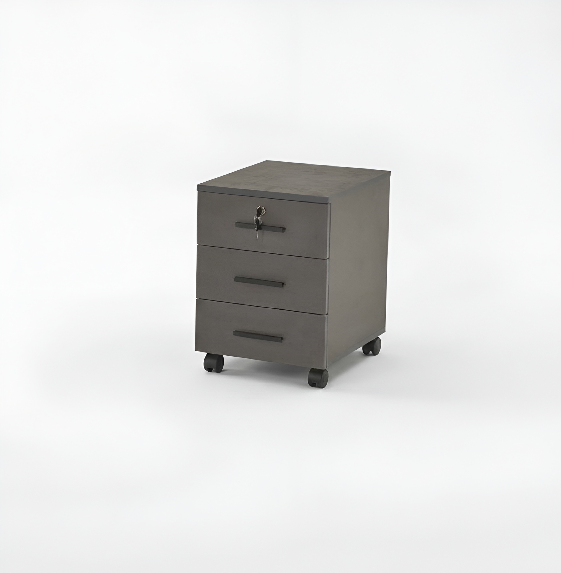 Aktenschrank Grau Einfarbig Arbeitszimmer Modern Design mit Schubladen
