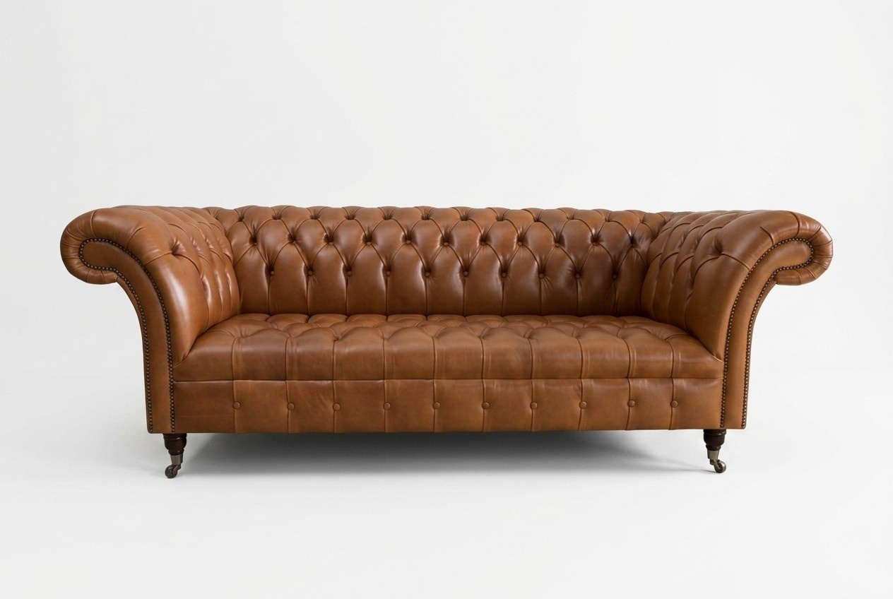 Antik Braune Chesterfield Couch Sofa Polster Couchen Sofas Leder