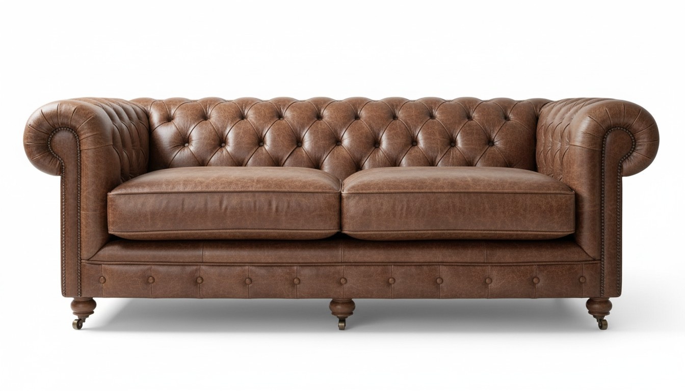Antik Stil Old Look Leder Sofa 3 Sitzer English Stil Sofas Couch Garnitur