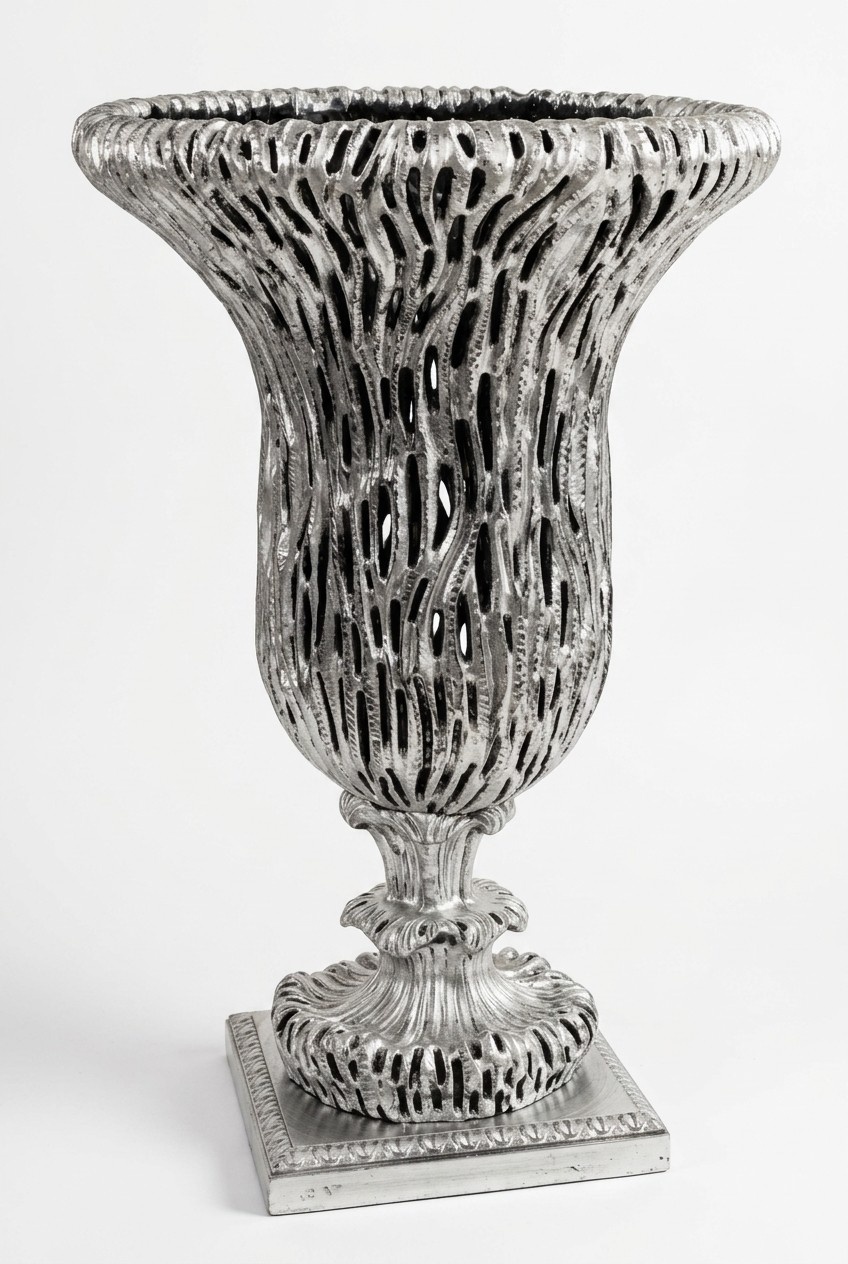 Antike seltene sowjetische Blumenvase Silber für Wohnzimmer seltene Russland
