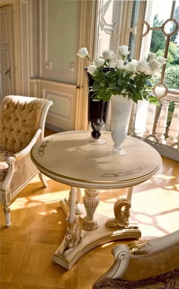 Couchtisch Beistelltisch Tisch Wohnzimmer Möbel Beige Holz Tische Rund