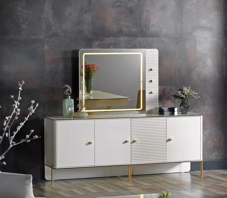 Sideboard Anrichte Luxus Garnitur Kommode Holz Kommoden Modern