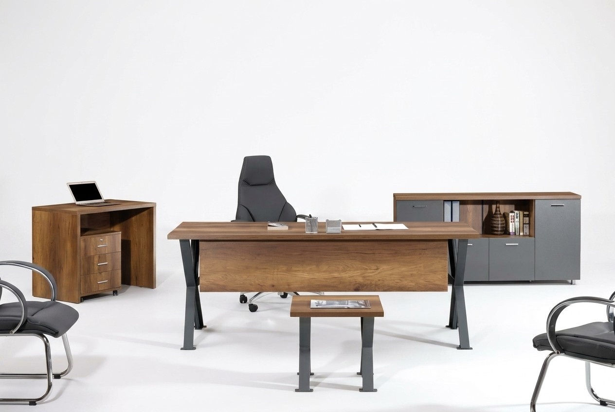 Arbeitszimmer Set Büro Möbel Einrichtung Schreibtisch Sideboard Couchtisch 5tlg.