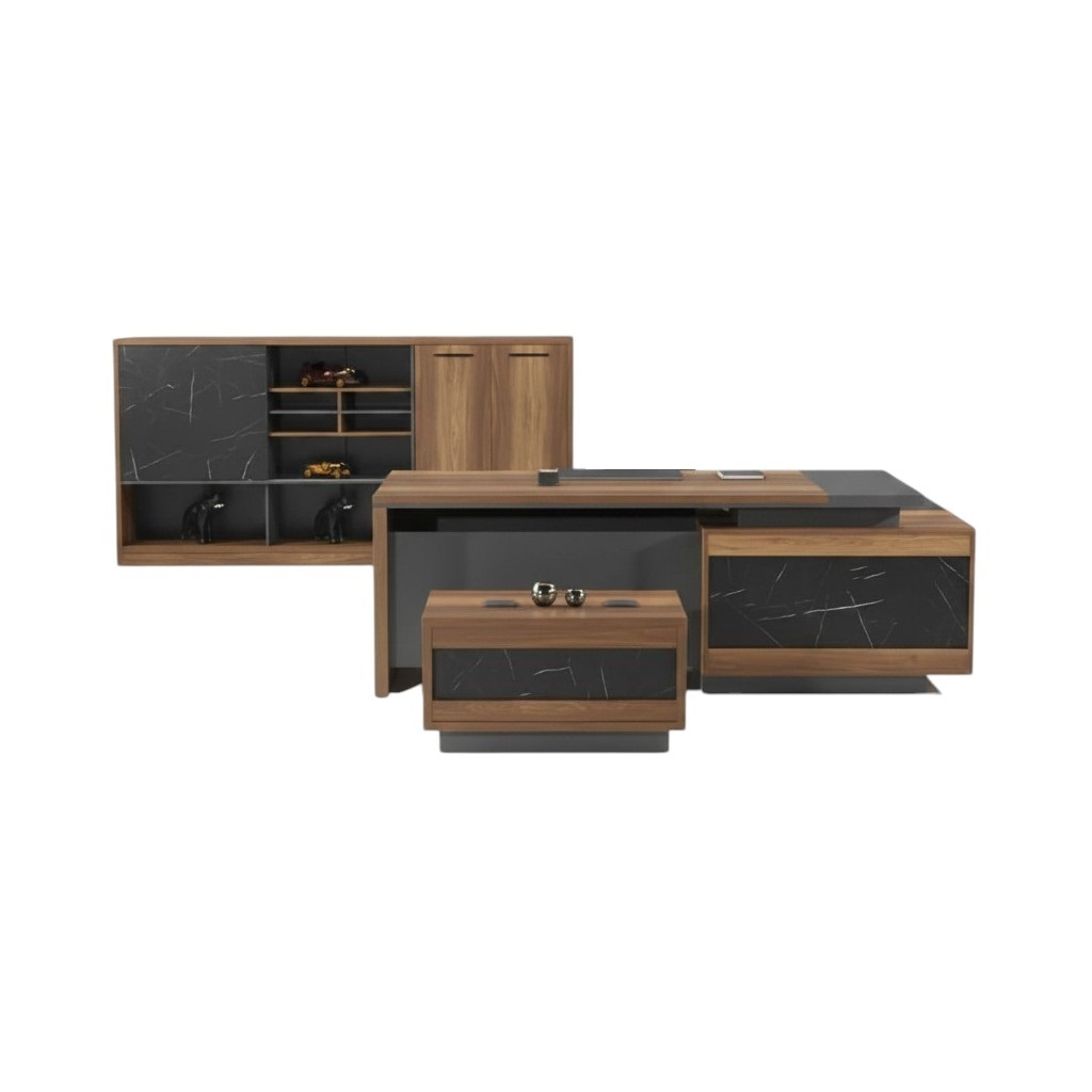 Arbeitszimmer Set Couchtisch Sideboard Schreibtisch Büromöbel Holz