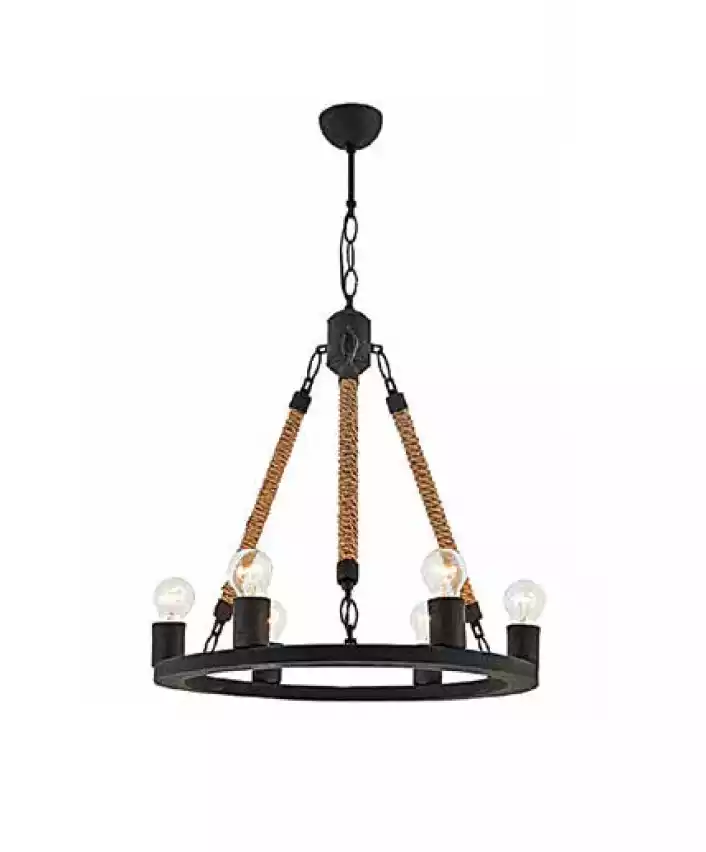 Lüster Deckenleuchter Kronleuchter Deckenlampe Lampen Schwarz Modern