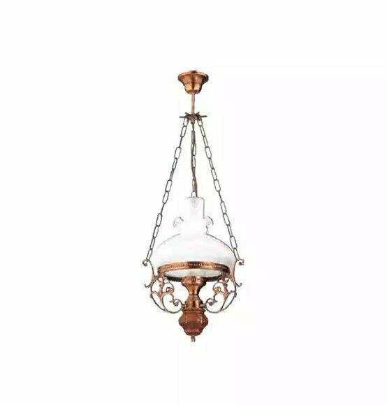 Lampe Deckenleuchter Lüster Kronleuchter Deckenlampe Glas Braun Barock