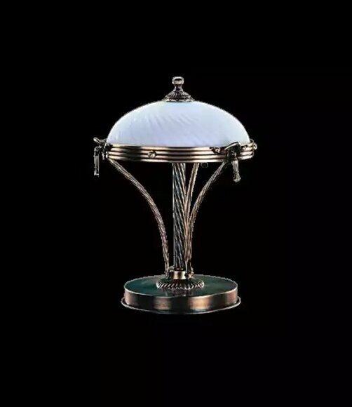 Tischlampe Tischleuchte Lampe Leuchten Weiß Gold Lampen Tisch Glas Art