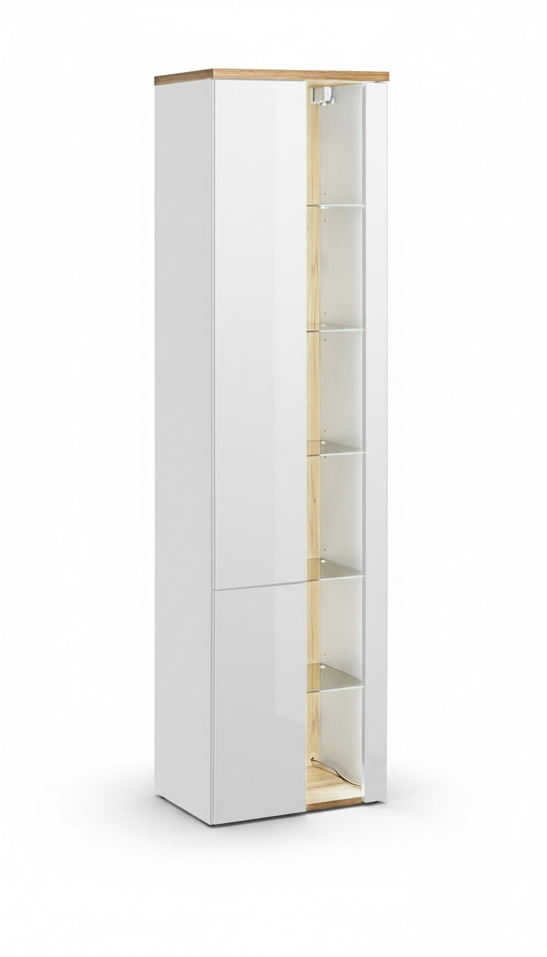 Badschrank Badezimmer Hochschrank Regal Badmöbel Regale Bad Spiegel