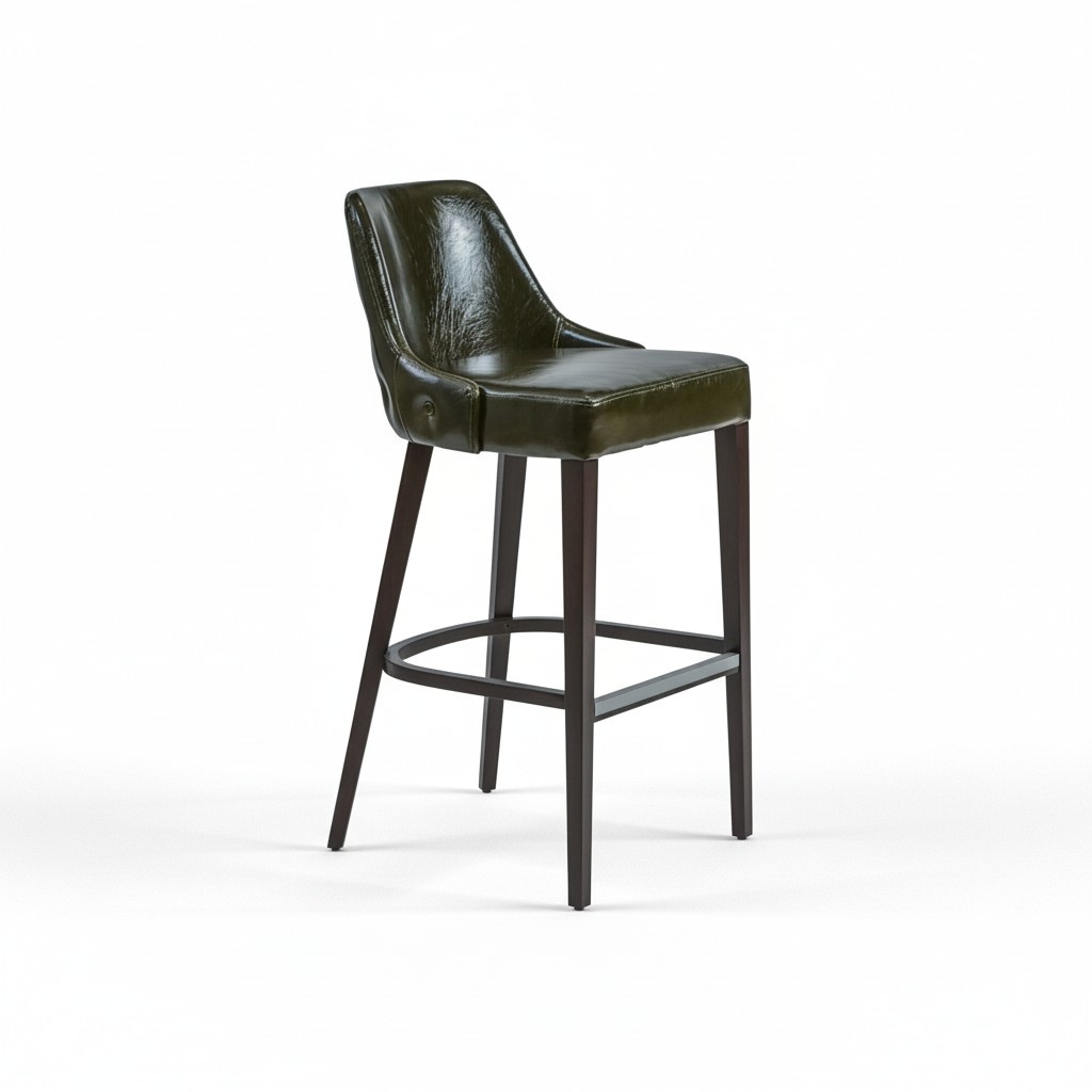 Barhocker Stuhl Hocker Design Bar Stühle Polster Leder Esszimmerstuhl