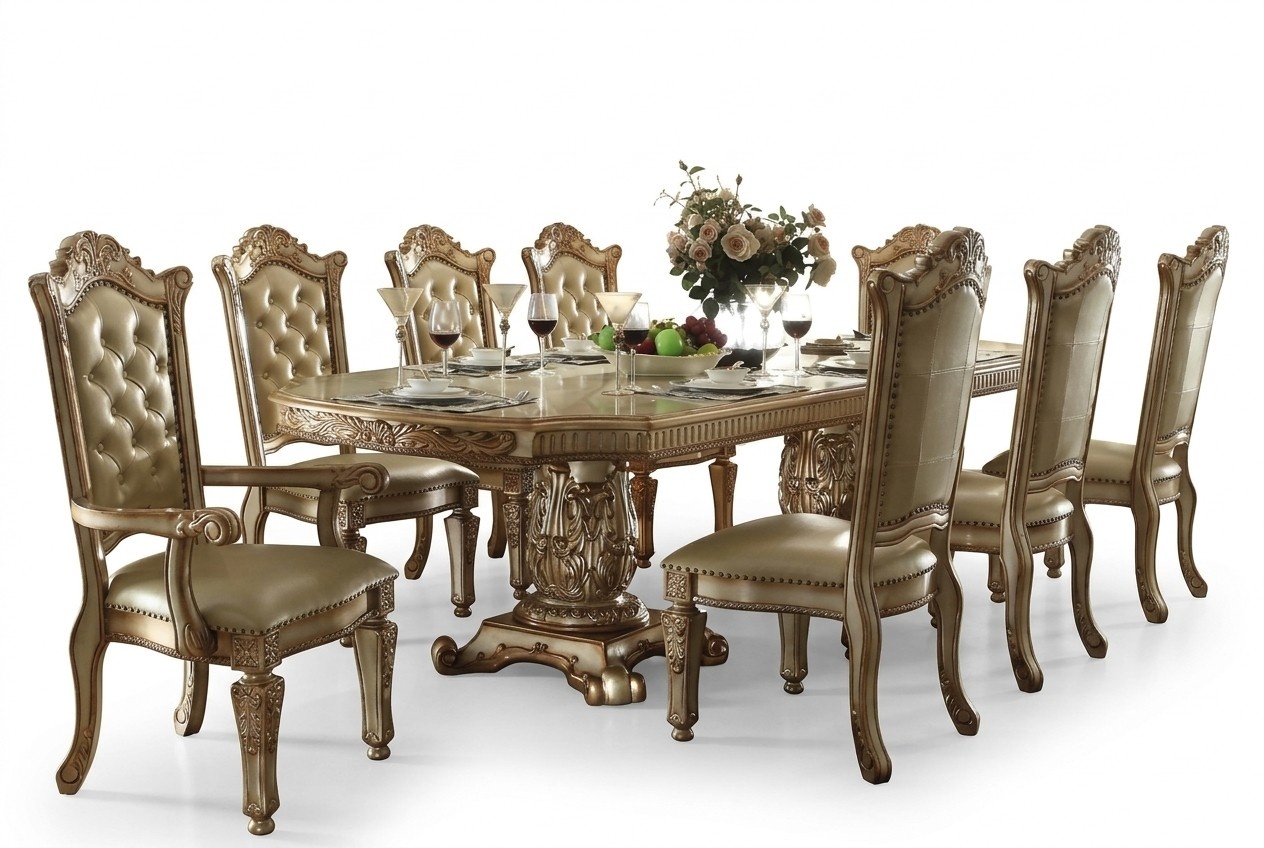 Barock Antik Stil Esstisch Tisch Echtes Holz Klassische Designer Tische