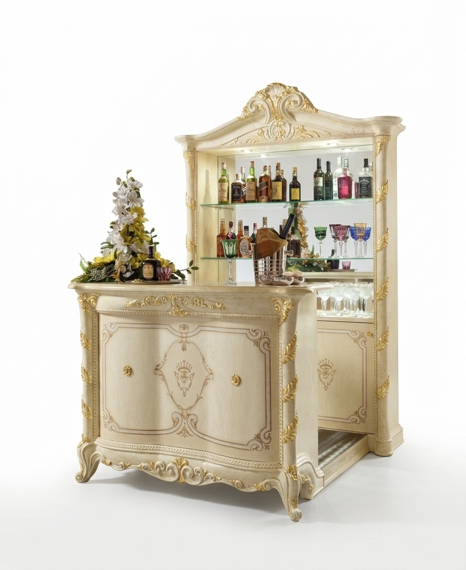 Bartisch Stehtisch Theke Tresen Bar Hausbar Antik Stil Barock Bartheke Bartresen