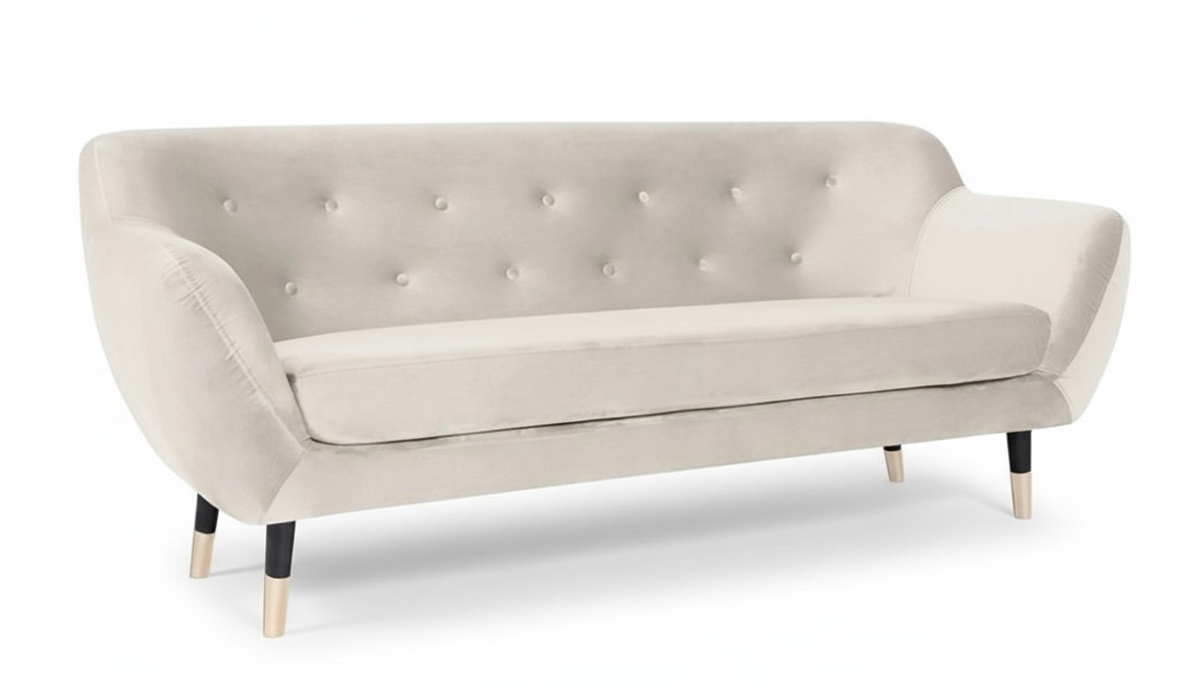 Beige Stoff Wohnzimmer Design Couchen Polster Sofa Sofas Chesterfield Dreisitzer