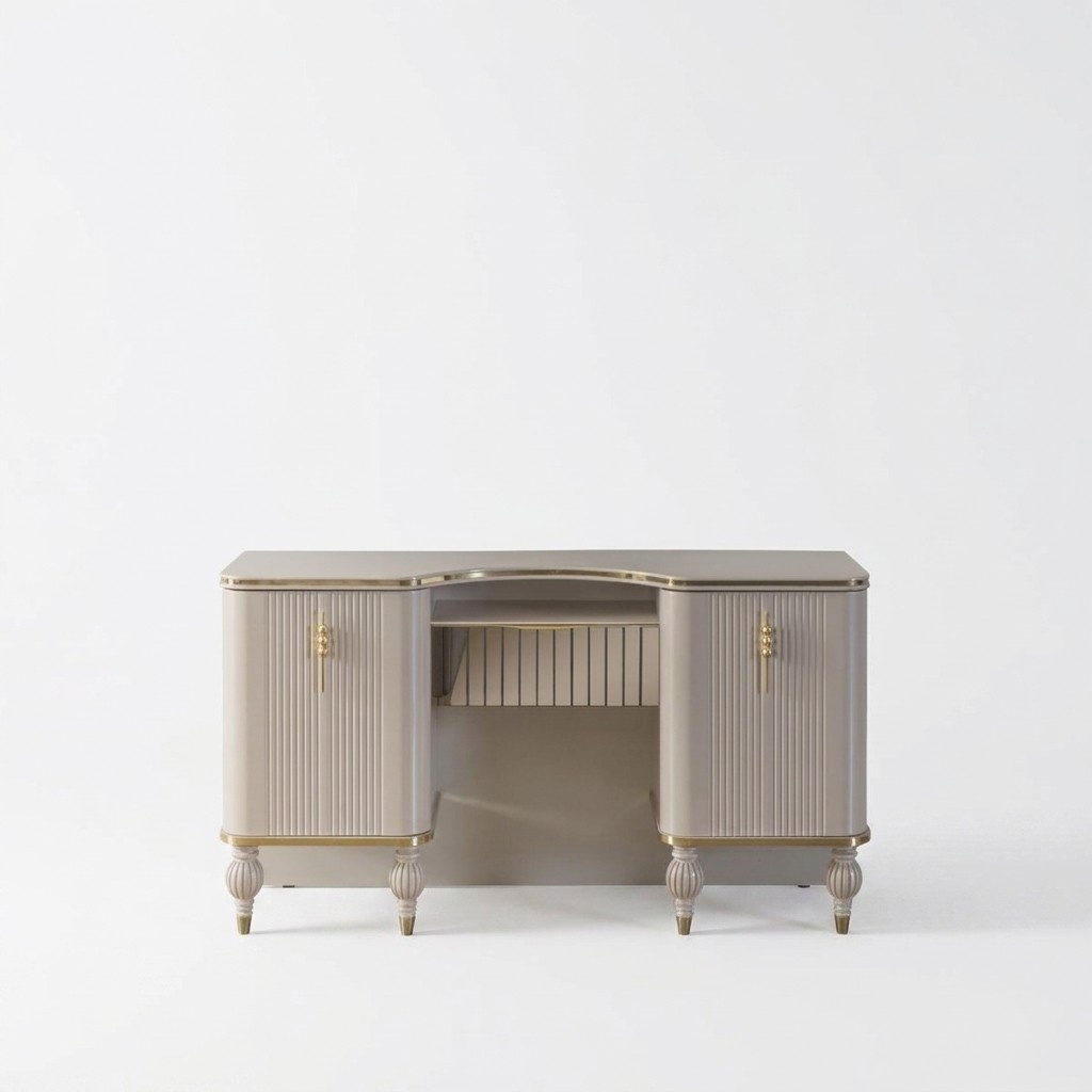 Beiger Kosmetiktisch Designer Schminktisch Schlafzimmer Exklusive Möbel