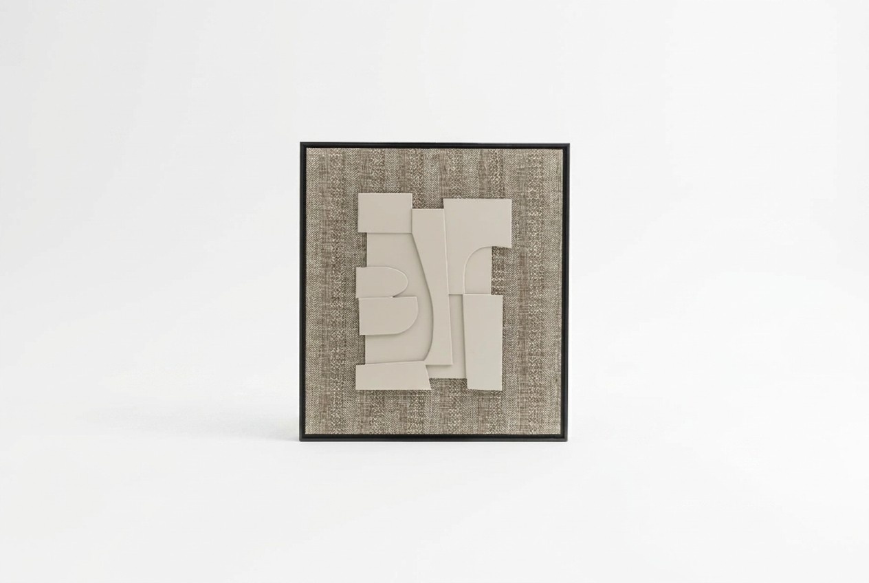 Beiges Holz Gemälde modern elegant für Wohn- und Büroumgebung