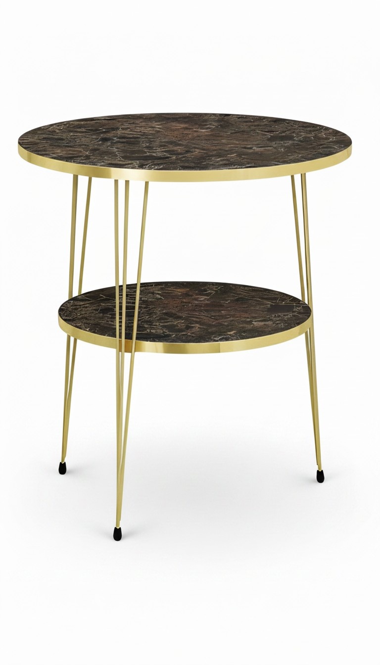 Luxus Beistelltisch Kollektion – 5-teilige Satztische, Etagentische & Z-Form Laptoptische (Marmor- & Holz-Optik)