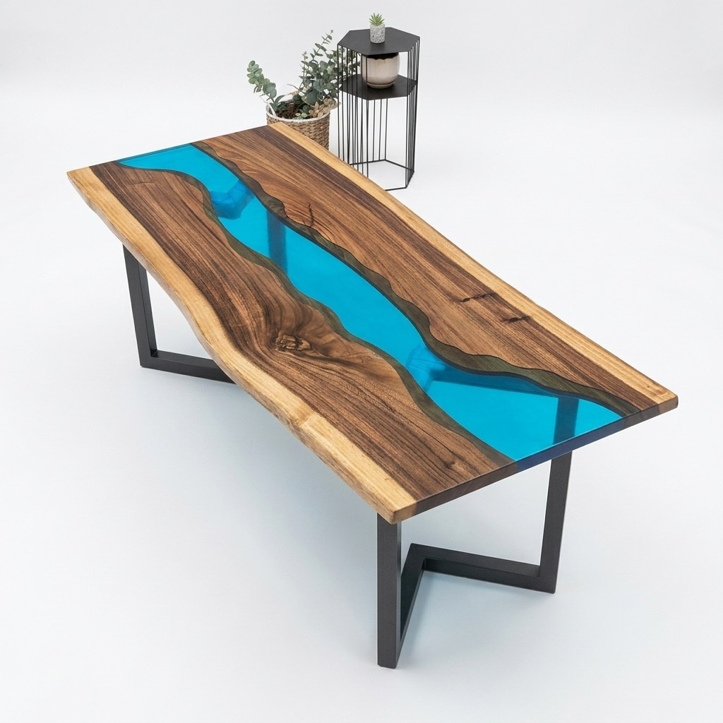 Beistelltisch Epoxid Harz Tisch Couchtisch Handgefertigter Couchtisch