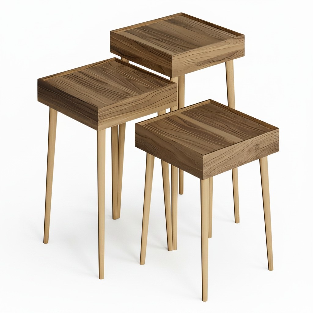 Luxus Beistelltisch Kollektion – Satztisch-Sets, Etagentische & Z-Form Laptoptische (Marmor-, Holz- & Uni-Optik)