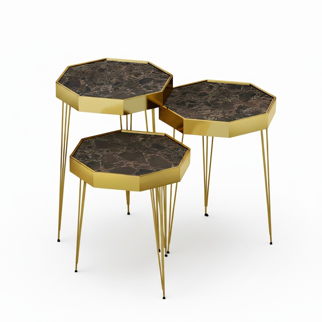 Beistelltisch Holz Braun Modern Elegant