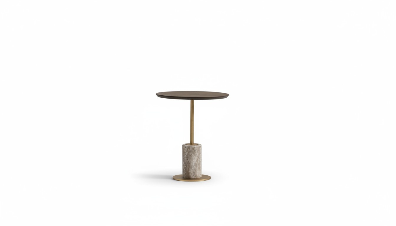 Beistelltisch Kaffeetisch Sofatisch Couchtisch Holz Braun Rund Tisch