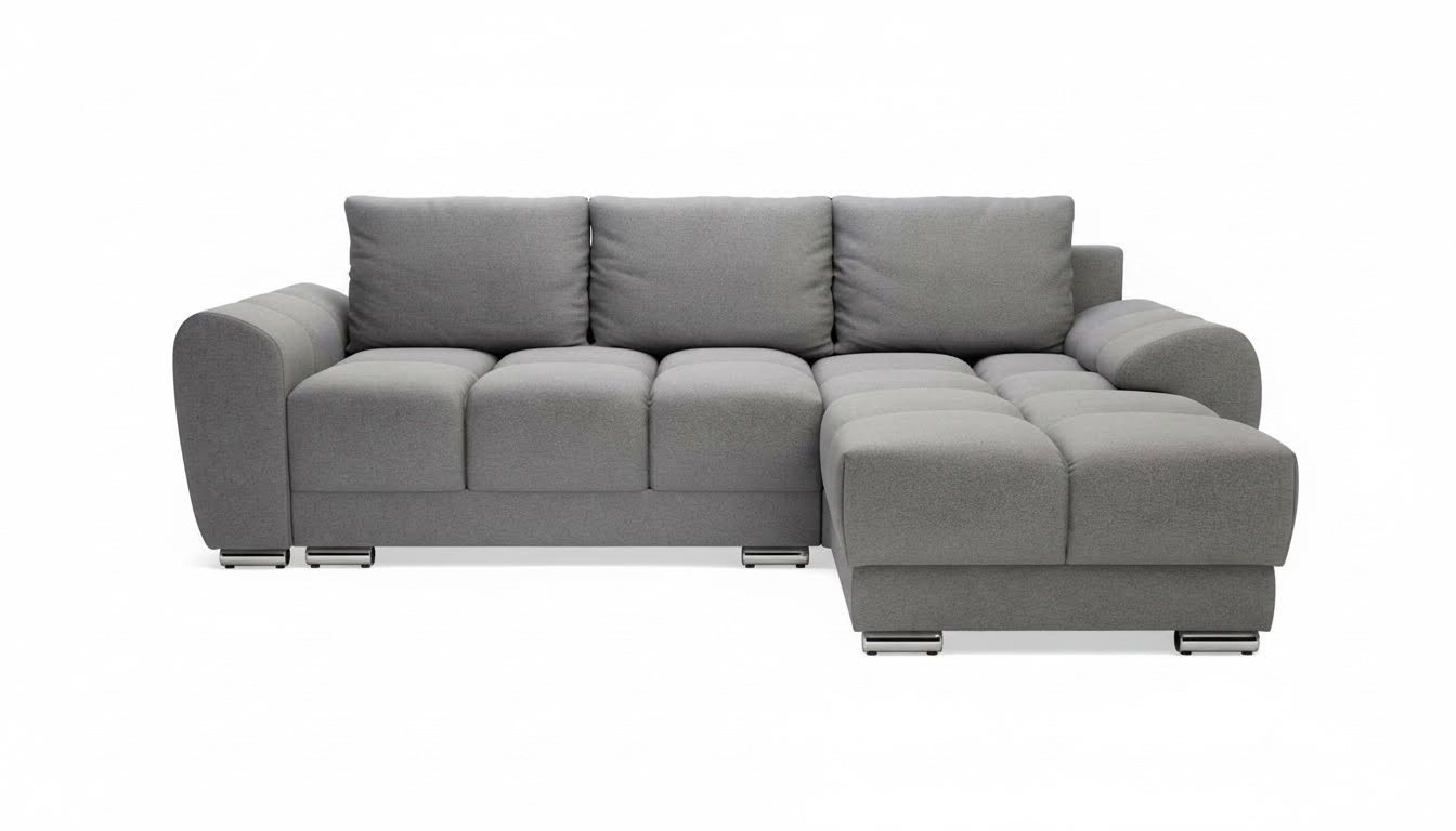 Bequeme Schlafsofa Couch mit Bettfunktion Sofa Polster Eckgarnitur Ecksofa