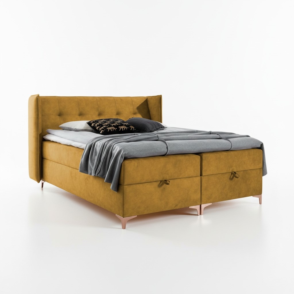 Bett 160x200cm Luxus Design Möbel Schlafzimmer Boxspringbett Doppel Neu