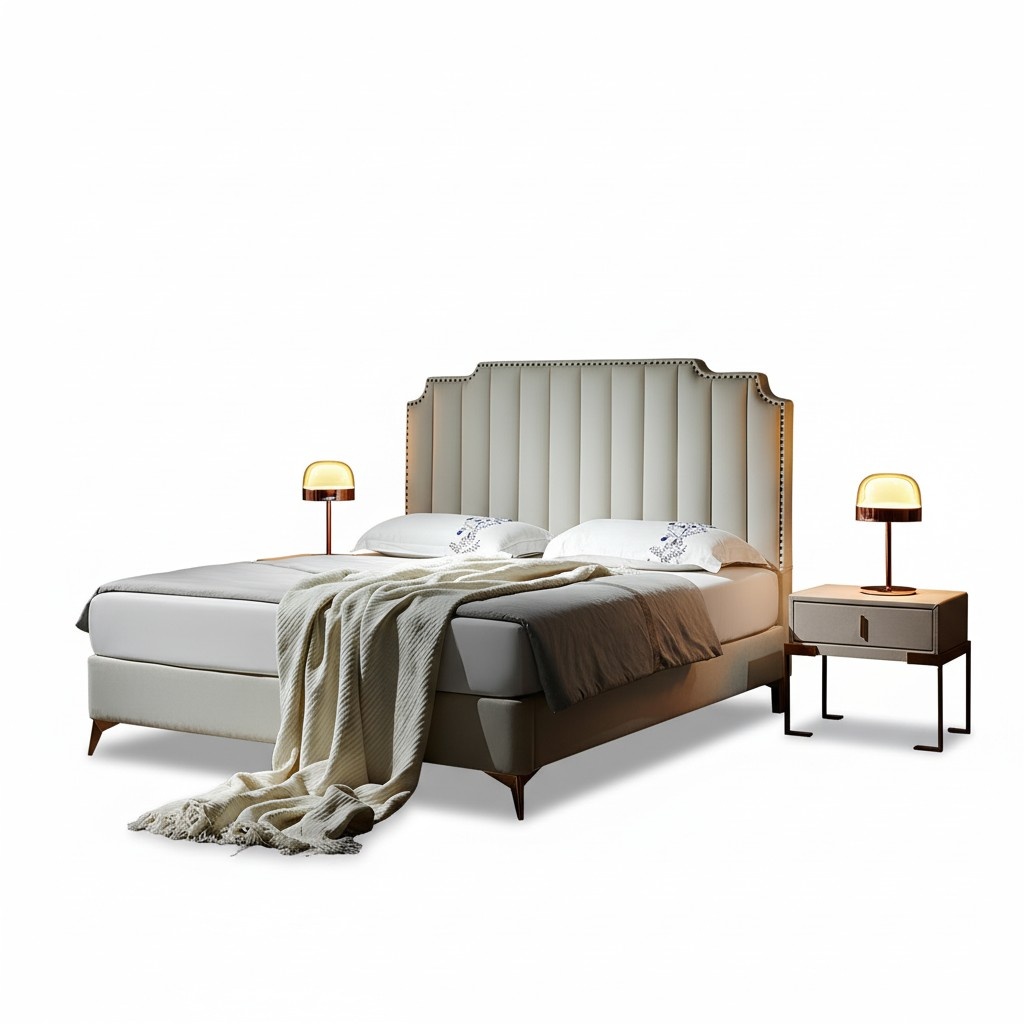 Bett 180x200cm Leder Schlafzimmer Möbel Luxus Moderne Betten Hotel Möbel Neu