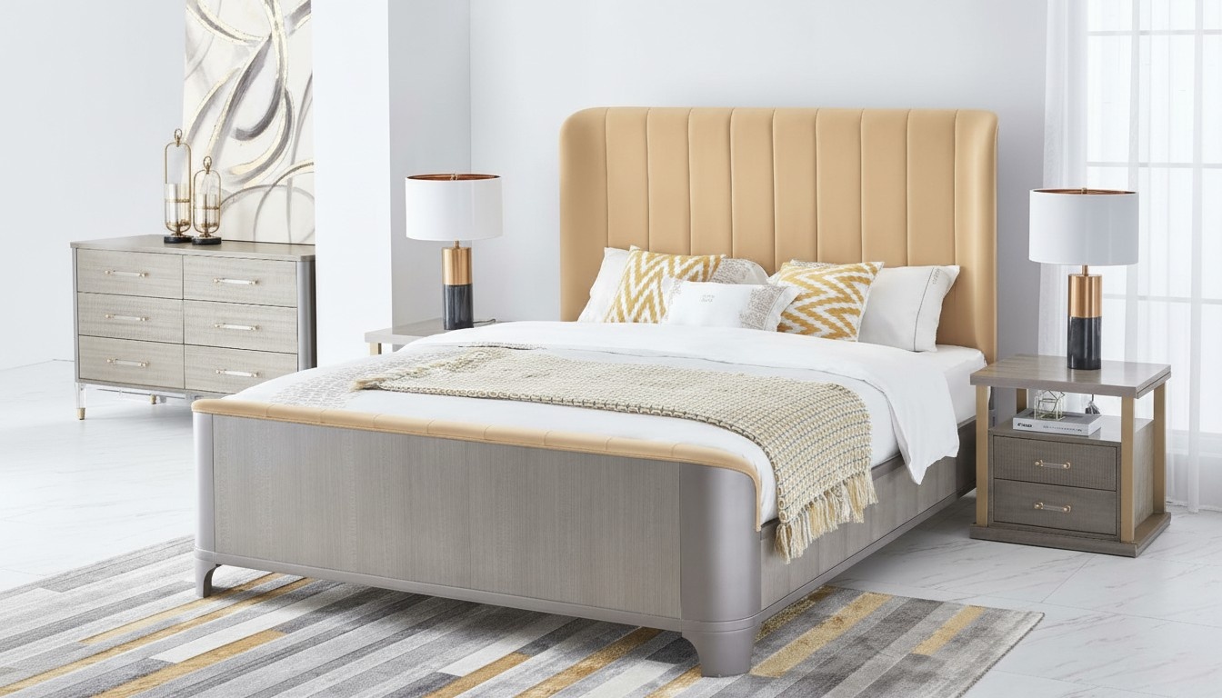 Bett 2x Nachttisch 3tlg. Schlafzimmer Set Betten neu Luxus Modern 180x200 Zimmer