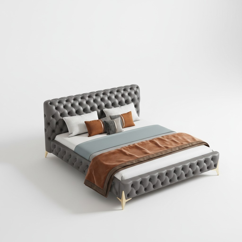 Bett 2x Nachttisch 3 tlg Schlafzimmer Set Design Modern Luxus Schlafzimmer sets