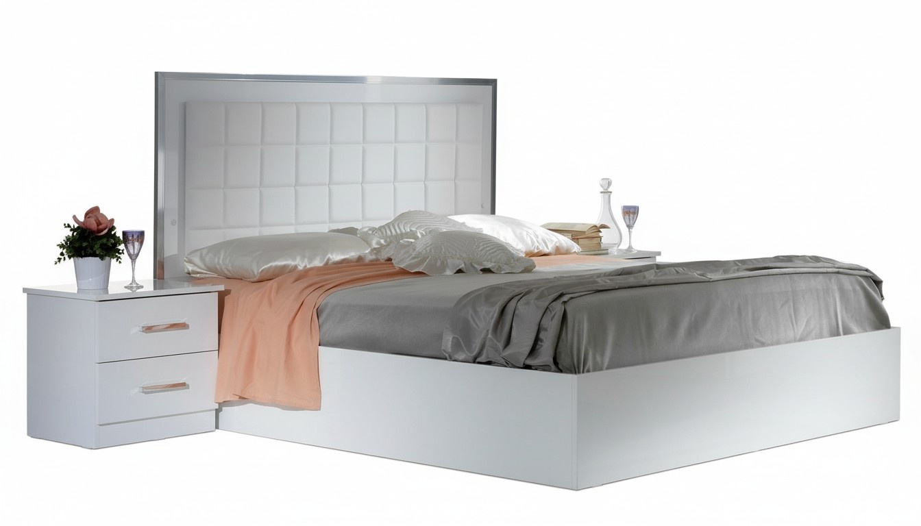 Bett 2x Nachttisch 3 tlg. Schlafzimmer Set Design Modern Luxus Betten
