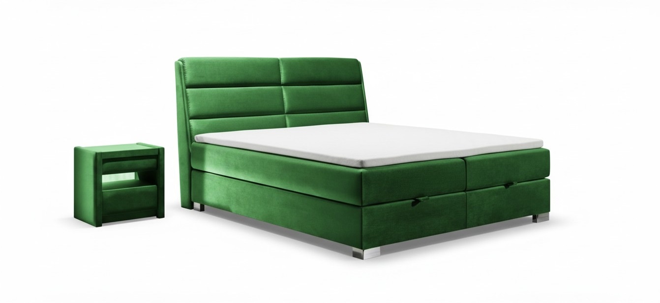 Bett 2x Nachttisch 3 tlg. Schlafzimmer Set Design Möbel Modern Luxus Betten Neu