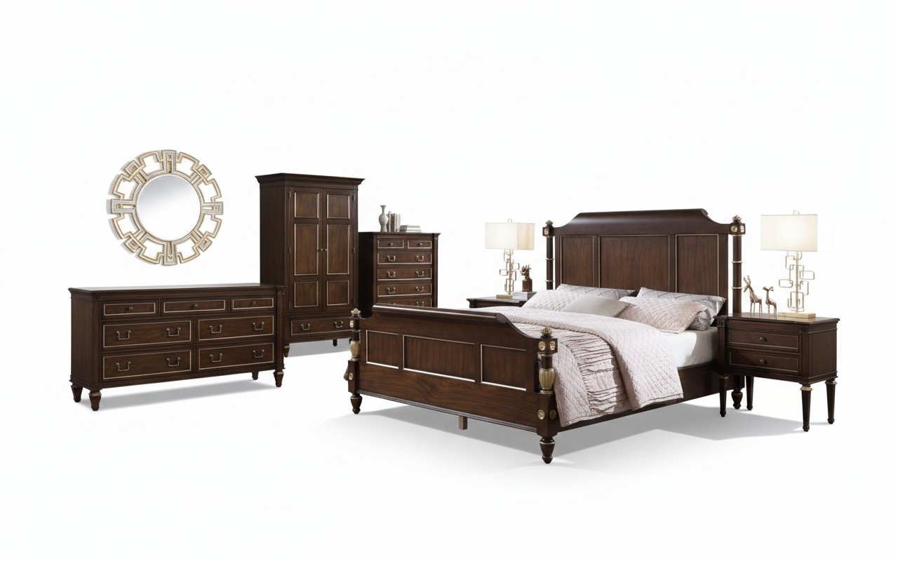 Bett 2x Nachttisch Kommode Komplett Schlafzimmer Möbel Set 4tlg Neu