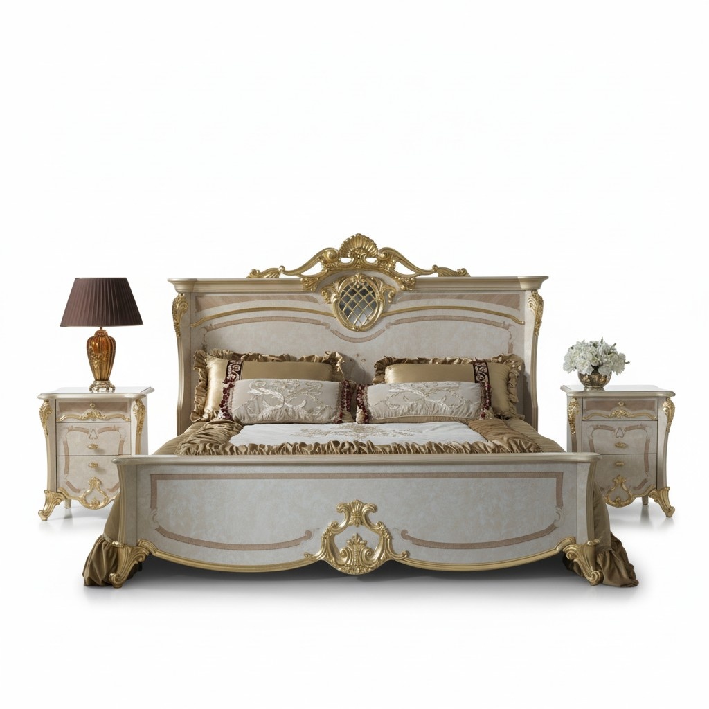 Bett 2x Nachttisch Schlafzimmer Set Design Möbel Modern Luxus Betten Neu 3 tlg.