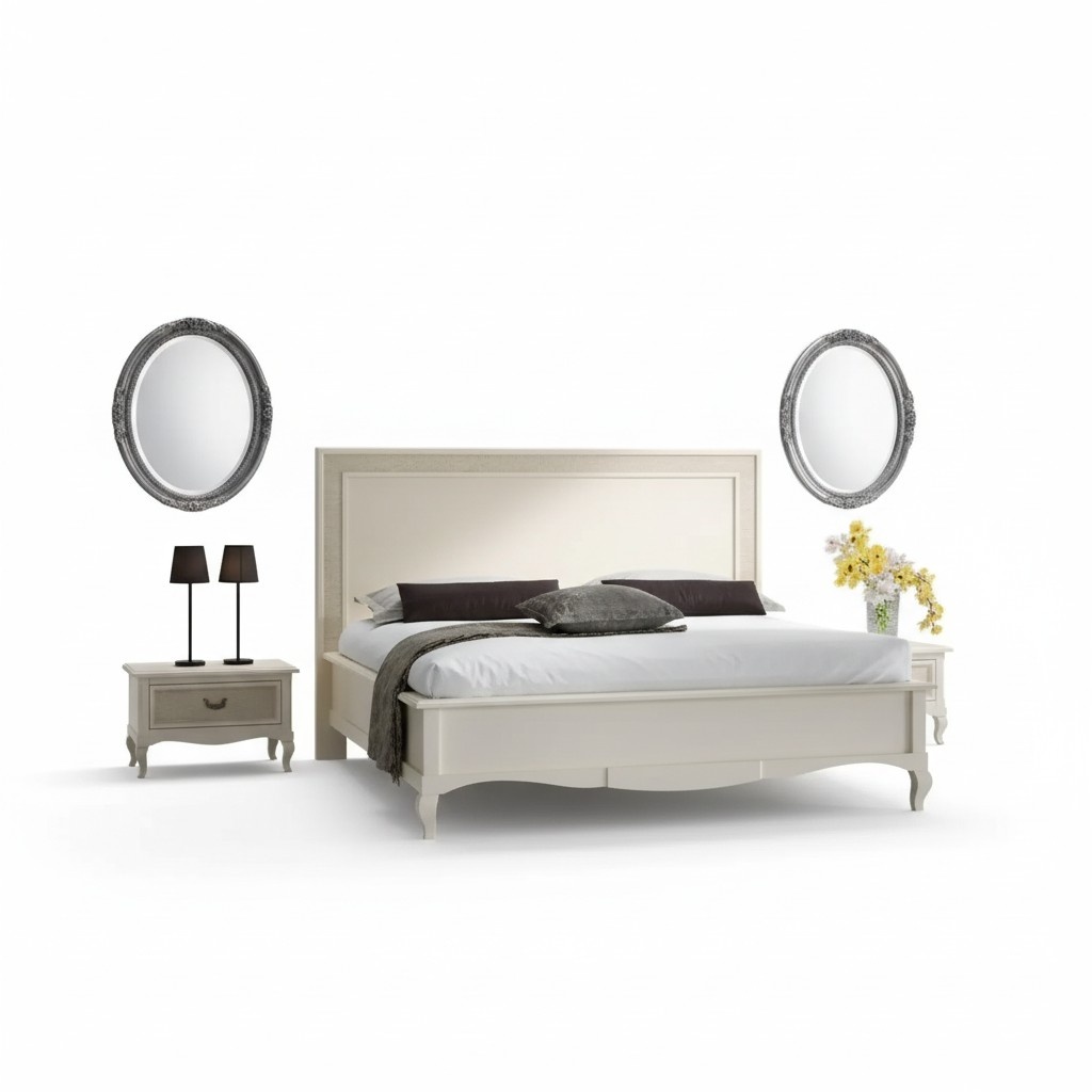 Bett 2x Nachttische 3 tlg. Schlafzimmer Set Möbel Modern Luxus Betten