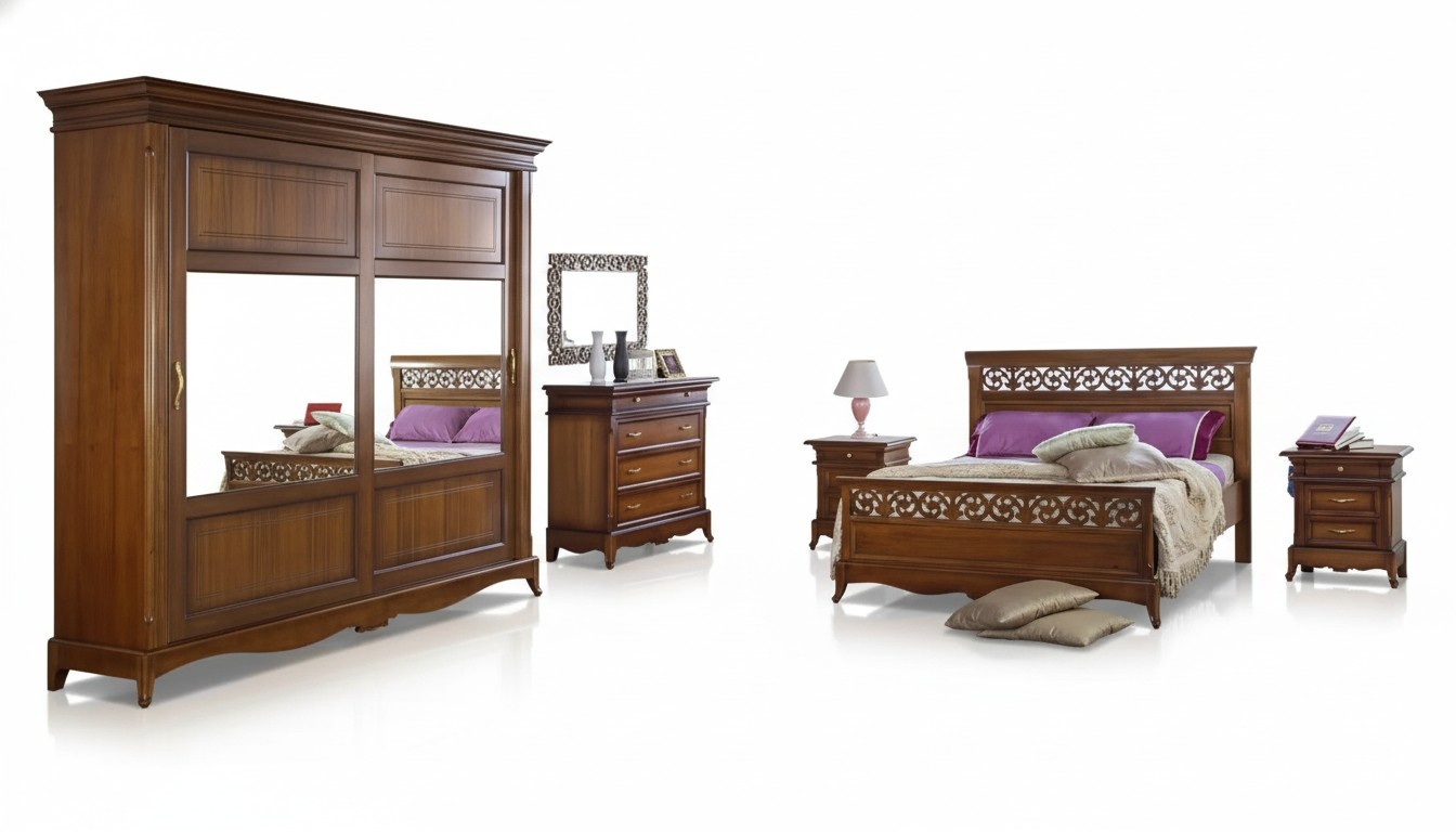 Bett 2x Nachttische 6tlg Schlafzimmer Design Modern Luxus Schlafzimmer