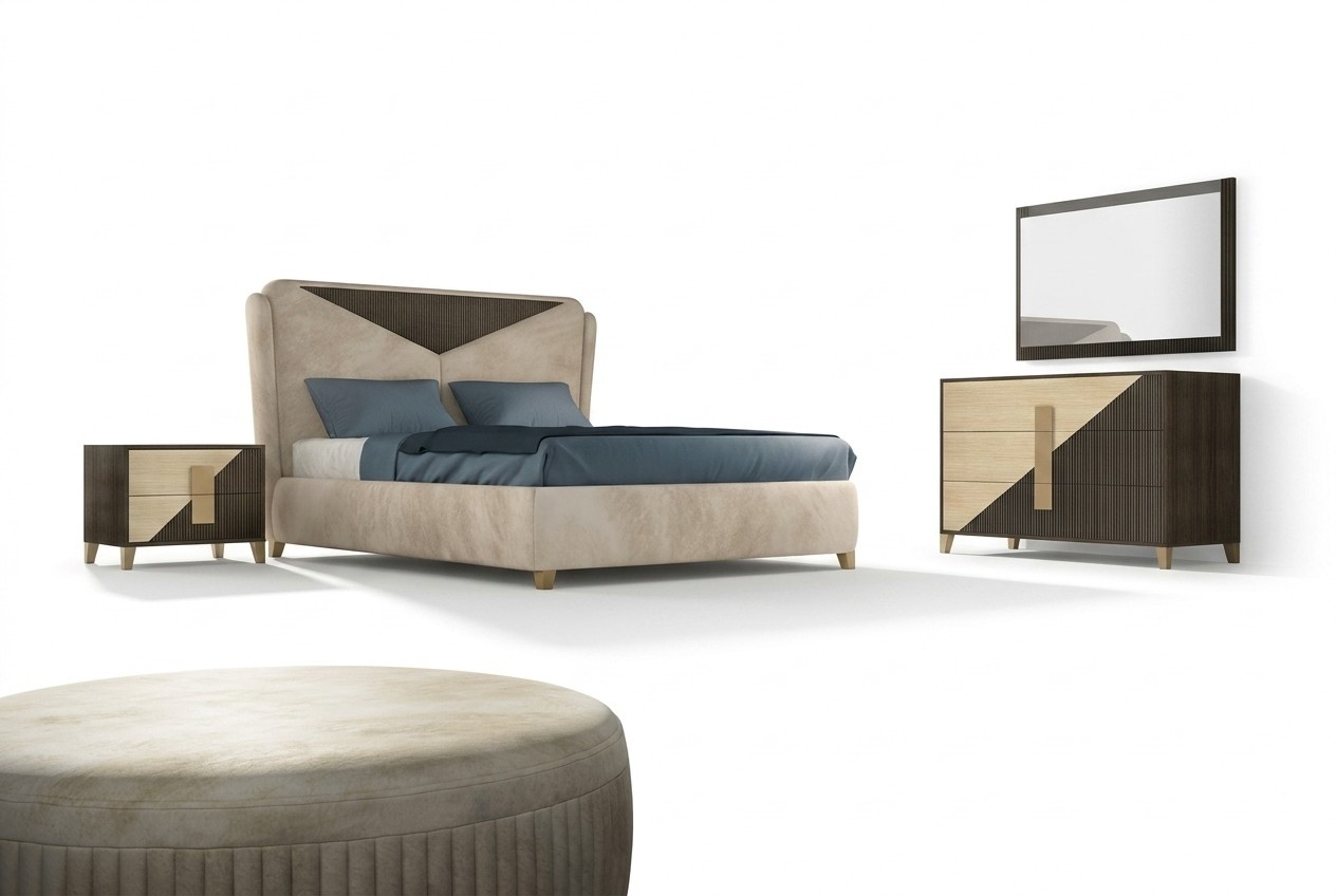 Bett Betten Doppelbett Schlafzimmer Ehe Polster Designer Doppelbetten